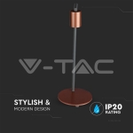 Настолна Лампа Е27 Червен Бронз Ключ