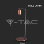 Настолна Лампа Е27 Червен Бронз Ключ