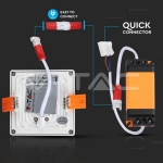 22W LED Slim Панел Квадрат Бяла Светлина