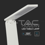 4W LED Настолна Лампа Бяло + Сребристо