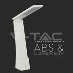 4W LED Настолна Лампа Бяло + Сребристо