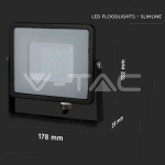 30W LED Прожектор SAMSUNG Чип Топло Бяла Светлина Черно Тяло