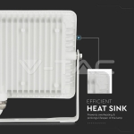 30W LED Прожектор SAMSUNG Чип Бяла Светлина Бяло Тяло