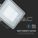 30W LED Прожектор SAMSUNG Чип SMD Сиви Тяло 6400K