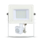 30W LED Прожектор Сензор SAMSUNG Чип Бяло Тяло 3000K