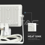 30W LED Прожектор Сензор SAMSUNG Чип Бяло Тяло 6400K