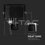 30W LED Прожектор Сензор SAMSUNG Чип Черно Тяло 3000K