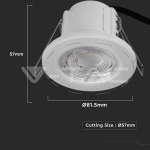 5W LED Луна Пожароустойчива Бяла 6400K