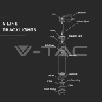 7W LED Прожектор Релсов Монтаж SAMSUNG Чип Бял 5000K