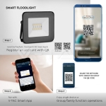 20W LED Брожектор Bluetooth Черно Тяло RGB + W