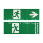 3W Евакуационна Табела Стена 12 Часа Зареждане 6400K IP65 1200 mah