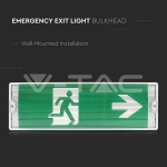 3W Евакуационна Табела Стена 12 Часа Зареждане 6400K IP65 1200 mah