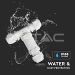 Влагозащитен Конектор Бял 3х8-12мм IP68