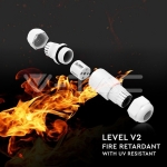 Влагозащитен конектор Бял 5-9мм IP68