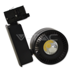 45W LED COB CRI>95 Прожектор Релсов Монтаж черно Тяло Бяла Светлина