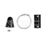 Кит за Висящ Релсов Монтаж 1М / 4Линии черно