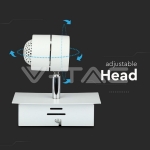 1 x GU10 Корпус Луна Релсов Монтаж Бял