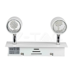 2 x GU10 Корпус Луна Релсов Монтаж Бял