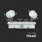 2 x GU10 Корпус Луна Релсов Монтаж Бял