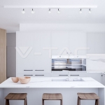 2 x GU10 Корпус Луна Релсов Монтаж Бял