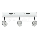 3 x GU10 Корпус Луна Релсов Монтаж Бял