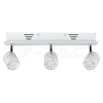 3 x GU10 Корпус Луна Релсов Монтаж Бял