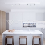 3 x GU10 Корпус Луна Релсов Монтаж Бял