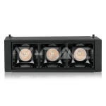 3*1W Магнитен Линеен Спот 3000K Черен 24V
