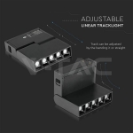 5*2W Магнитен Линеен Спот 3000K Черен 24V