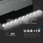 10*2W Магнитен Линеен Спот Кардан 4000K Черен 24V