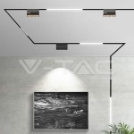 10*2W Магнитен Линеен Спот Кардан 4000K Черен 24V