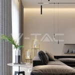 15W Магнитен Линеен Висящ Спот 3000K Черен 24V