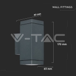 GU10 Стенна Лампа Бял Мат UP and Down