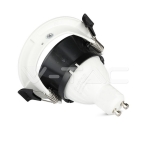 GU10 Корпус Луна Полукръг Бяло + Черно