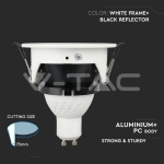 GU10 Корпус Луна Полукръг Бяло + Черно