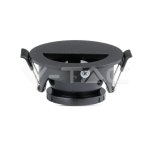 GU10 Корпус Луна Полукръг Черно + Черно