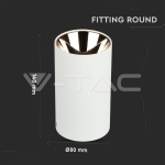 GU10 Корпус Кръг Бяло + Розово Злато