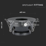 GU10 Отливка Кръг Черно + Черно