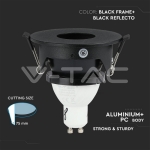 GU10 Отливка Кръг Черно + Черно