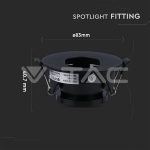 GU10 Отливка Кръг Черно + Черно