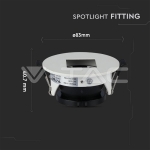 GU10 Корпус Луна Квадрат Бяло + Черно