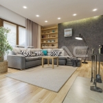 GU10 Корпус Луна Квадрат Бяло + Черно