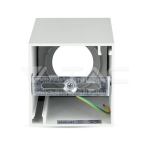 GU10 Корпус Квадрат Бяло + Бяло