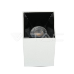 GU10 Корпус Квадрат Бяло + Черно