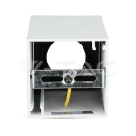 GU10 Корпус Квадрат Бяло + Черно