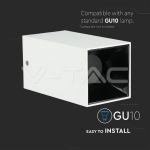 GU10 Корпус Квадрат Бяло + Черно