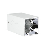 GU10 Корпус Квадрат Бяло + Хром