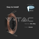 GU10 Корпус Луна Кръг Регулируема Бронз