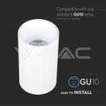 GU10 Корпус Кръг Бяло + Бяло