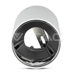 GU10 Корпус Кръг Бяло + Хром